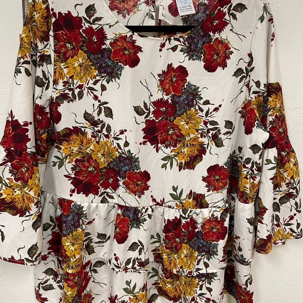 Autumn/fall ruffle blouse (M, L)